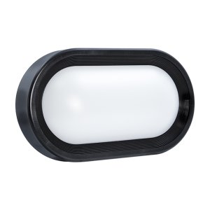 BULKHEAD LED EXIT 18W PRI 240V WW-BLK W/BLK