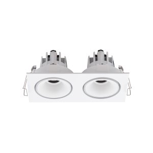 DOWNLIGHT TILT/ROT TWIN MINI W/DIM DR 2X9W 260MA CC WW WH/WH