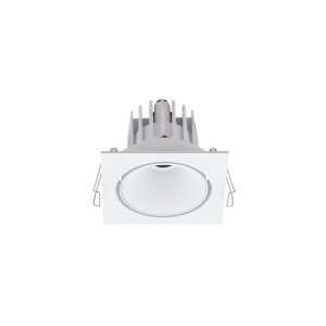DOWNLIGHT TILT/ROT SQ MED W/ DIM DR 14W 350MA CC WW WH/WH