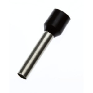 CORD END TERMINAL 6X12MM BLACK 100PK CRIMPTECH