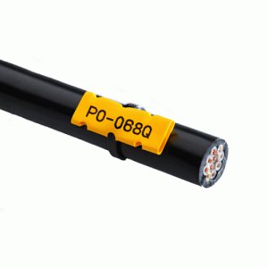 CABLE MARKER OVAL PO-068 10MM PUNCHED YELLOW 100M