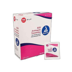 ANTISEPTIC SATCHETS DYNAREX BZK  BOX 100