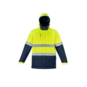 JACKET UNISEX HV ANTARCTIC S/SHELL TAPE YLW/NVY XL SYZMIK