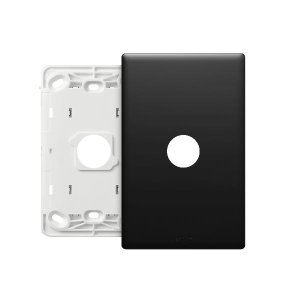 GRID & COVERPLATE 1G MATT BLK LEGRAND