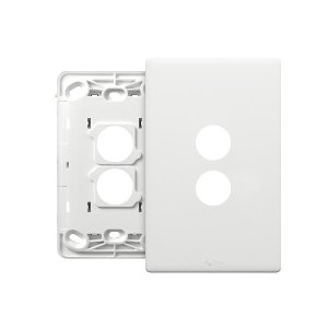 GRID & COVERPLATE 2G MATT WHT LEGRAND