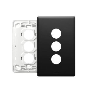 GRID & COVERPLATE 3G MATT BLK LEGRAND