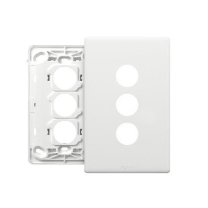 GRID & COVERPLATE 3G MATT WHT LEGRAND