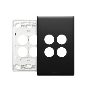 GRID & COVERPLATE 4G MATT BLK LEGRAND