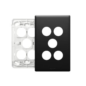 GRID & COVERPLATE 5G MATT BLK LEGRAND