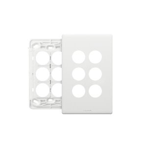 GRID & COVERPLATE 6G MATT WHT LEGRAND