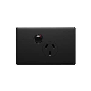 POWERPOINT SGL 10A MATT BLK LEGRAND