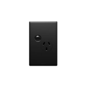 POWERPOINT VERT SGL 10A MATT BLK LEGRAND