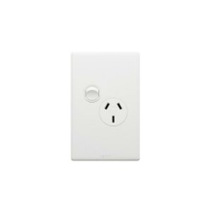 POWERPOINT VERT SGL 10A MATT WHT LEGRAND