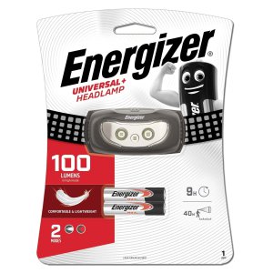 HEADLIGHT UNIVERSAL 100LM HDCU22 BLACK ENERGIZER