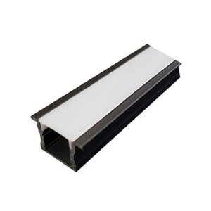 LED PROFILE DSCHAN140 BLACK 2M TASK OPAL LENS