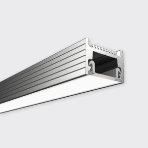 LED PROFILE LOWLINE 01 ROLLED OPAL DIFFUSER ANODISED 4M