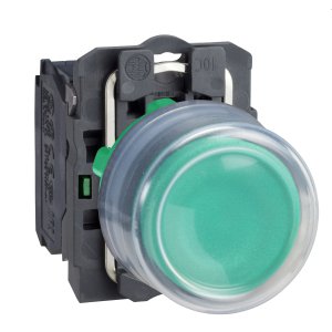 (I) PUSHBUTTON BOOTED HEAD 1NO SPRING RET GRN PLAIN