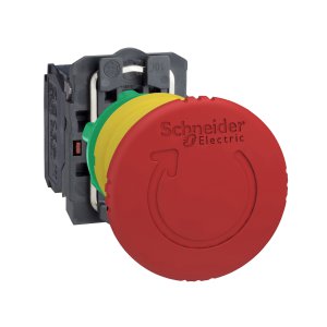 (I) P/BUTTON E/STOP W/ TRIGGER & LATCH TURN REL 1NO 1NC RED