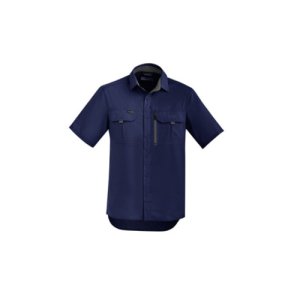 SHIRT MENS OUTDOOR S/S NVY XL SYZ