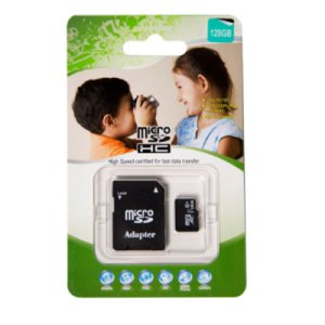 FLASH CARD MICRO SD 128GB HIGH SPEED CERTIFIED W/ ADAPTER