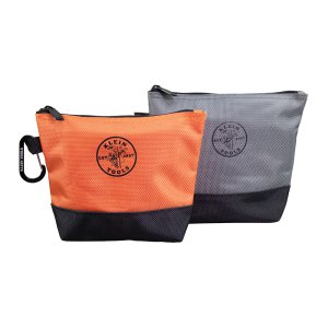 POUCH NYLON STAND-UP BALLISTIC ZIPPER BAGS 2PK OR/GY KLEIN