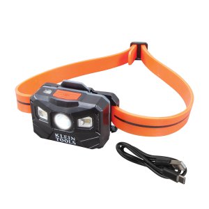 HEADLAMP LED 400LM IP54 RECHARGEABLE SILICON STRAP KLEIN