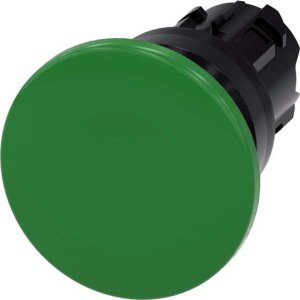 PUSHBUTTON 22MM RND PLASTIC GRN MUSHROOM 40MM