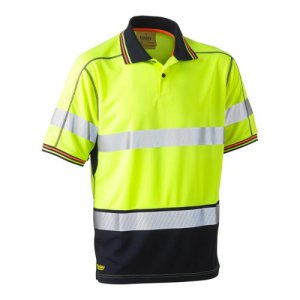 POLO MENS TAPED HI VIS POLYESTER MESH Y/N XL BISLEY