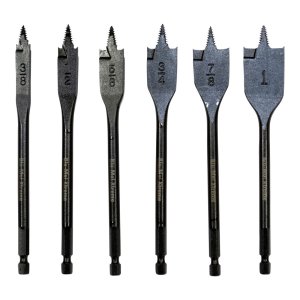 DRILL SPADE BIT THREADED 6PC SET BLX2698-S1 BLU-MOL