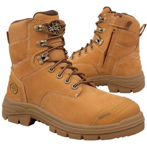BOOT LACE UP ZIP SIDED WHEAT 10 OLIVER KEVLAR