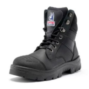 BOOT SAFETY SOUTHERN CROSS ZIP BLACK 8.5 STEEL BLUE