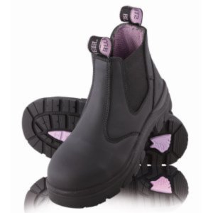 BOOT SAFETY HOBART LADIES BLACK 6.5 STEEL BLUE (UK4.5)