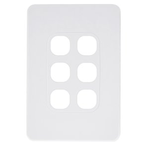 COVERPLATE ONLY 6G WHT METRO VYNCO