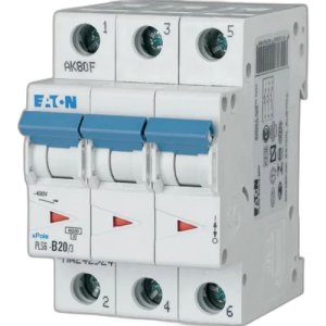 MCB 6KA C CURVE 20A 3P PLS6-C20/3-MW