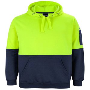 HOODIE HI VIS LIM/NAV XL JB S WEAR