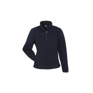 JERSEY LADIES FLEECE 1/2 ZIP NVY L F10520 TRINITY