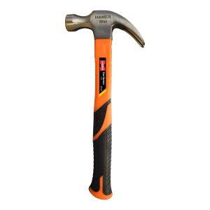 CLAW HAMMER 20OZ WITH FIBREGLASS HANDLE HAMER