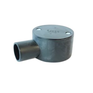 CONDUIT JUNCTION BOX 1 WAY 25MM BLACK MASER