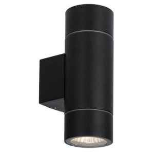 LIGHT UP/DOWN 2X6W 3K IP65 BLACK RUAPEHU