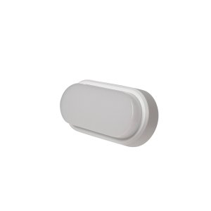 BULKHEAD 12W IP54 OVAL CCT3 WHITE & BLACK TRIMS OHIO