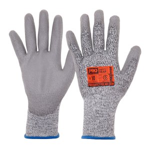 GLOVE SENSE CUT 5 WITH GREY PU DIP 11 C5PUD11