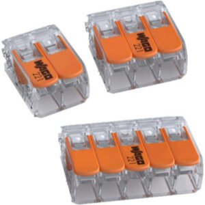CONNECTOR 2 WAY 4MM CLEAR WAGO-221-412 ECS 100 JR