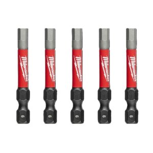 POWER BIT HEX 6X50MM 5PK SHOCKWAVE