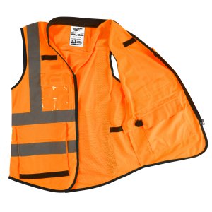 SAFETY VEST PREMIUM HIGH VISIBILITY ORANGE L/XL MILWAUKEE