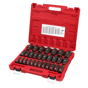 IMPACT SOCKET SET 29PC METRIC DEEP 6PT 1/2IN DRIVE SHOCKWAVE