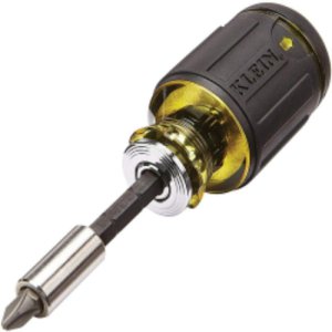 SCREWDRIVER STUBBY 8-IN-1 ADJ W IMPACT-RATED BLADE KLEIN