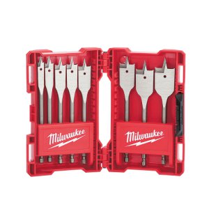 SPADE BIT TIMBER 8PC SET MILWAUKEE