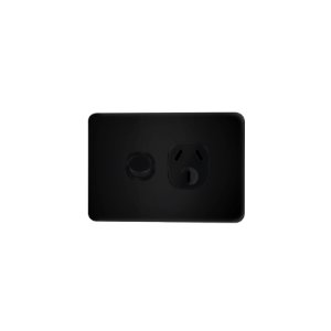 POWERPOINT SINGLE HORIZ 10A BLACK VYNCO METRO