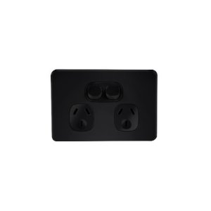 POWERPOINT DOUBLE HORIZ 10A BLACK VYNCO METRO