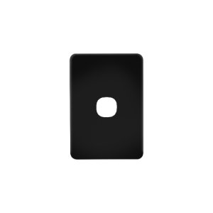 SWITCH PLATE 1G BLACK VYNCO METRO